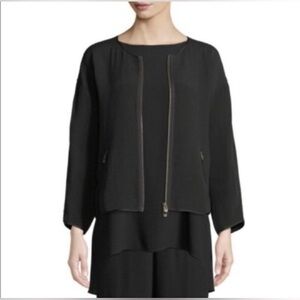 Eileen Fisher Silk Sponge Textured Jacket size M